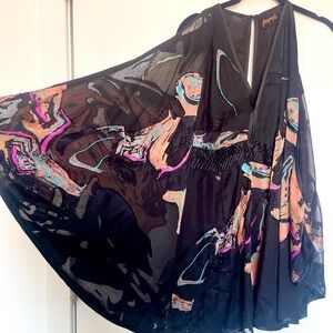 FreePeople Marble Batwing Beaded Dress